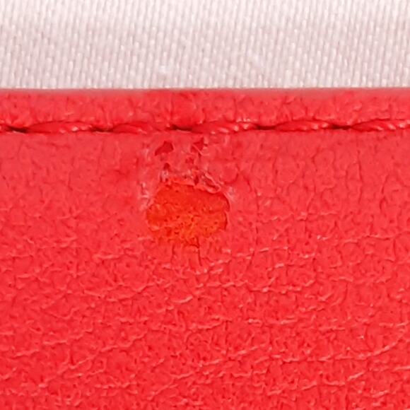 Express Red Synthetic Leather Belt XS Waist Double Circle Silver Tone Buckle - Picture 11 of 13